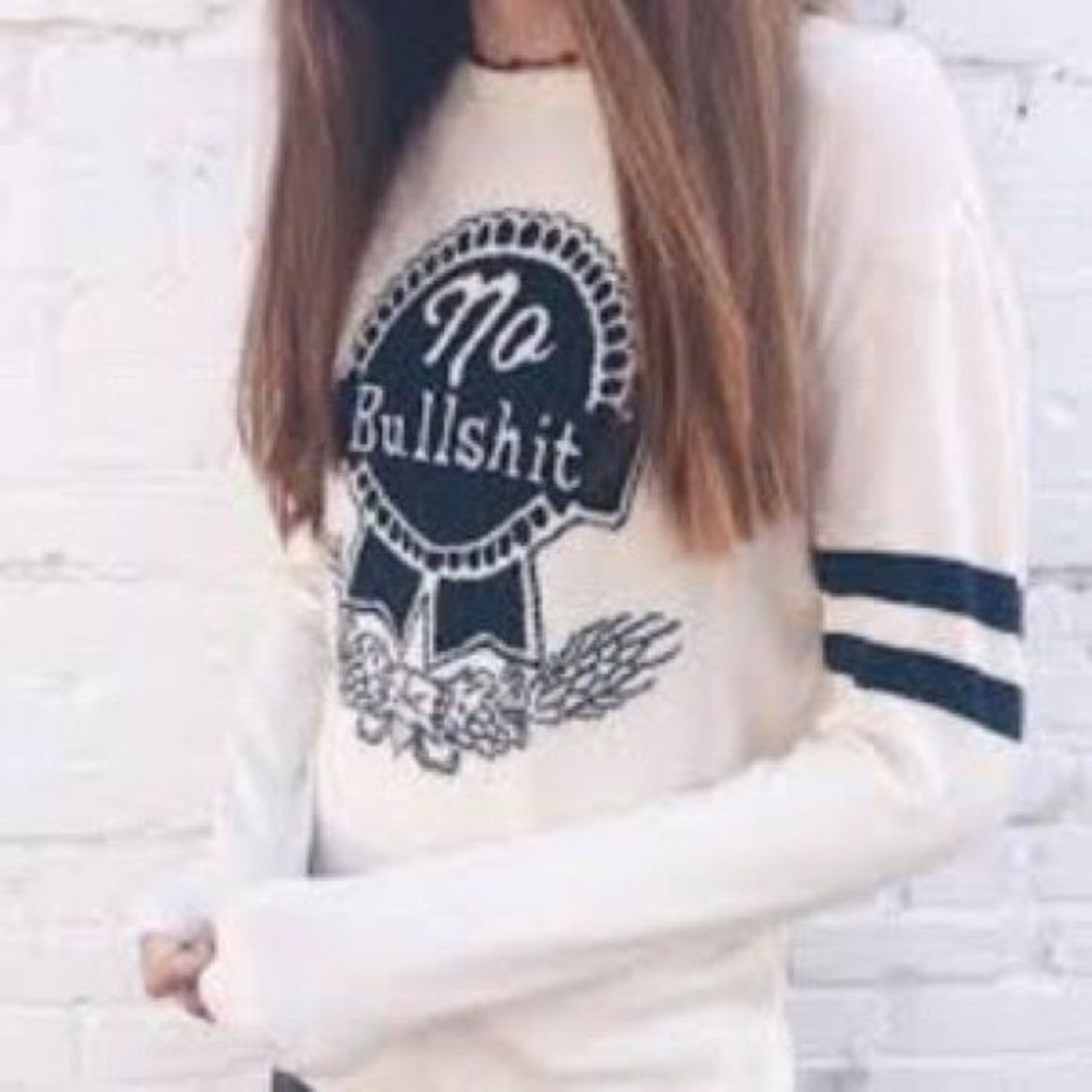 RARE Brandy Melville “No Bullshit” Sweater *EUC*